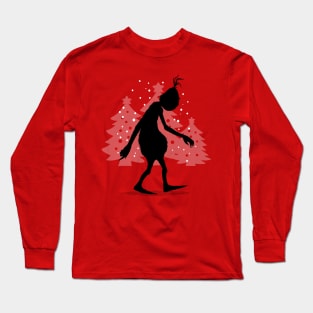 Christmas Bigfoot Winter Funny Parody Long Sleeve T-Shirt